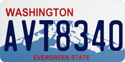 WA license plate AVT8340