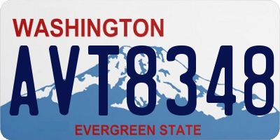 WA license plate AVT8348