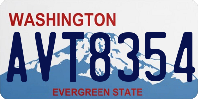 WA license plate AVT8354