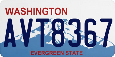 WA license plate AVT8367