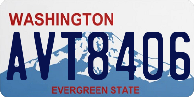 WA license plate AVT8406