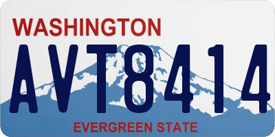 WA license plate AVT8414