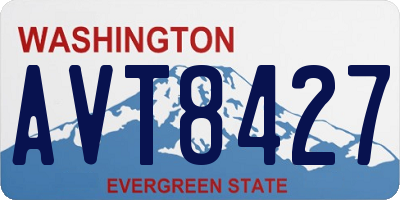WA license plate AVT8427