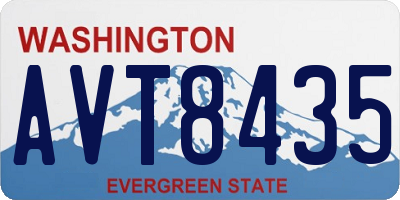 WA license plate AVT8435