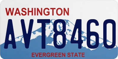 WA license plate AVT8460