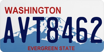 WA license plate AVT8462
