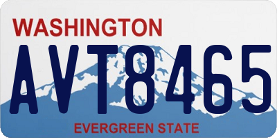 WA license plate AVT8465