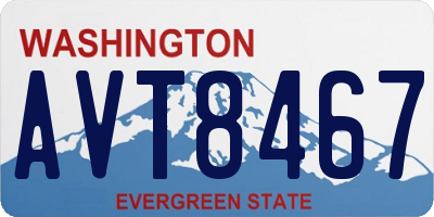 WA license plate AVT8467