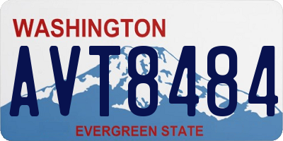 WA license plate AVT8484