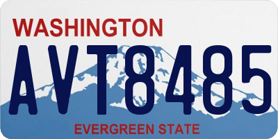 WA license plate AVT8485