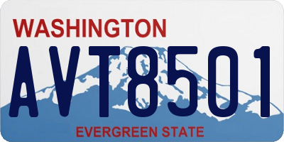 WA license plate AVT8501