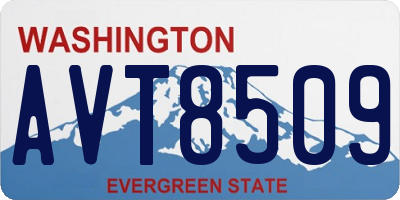 WA license plate AVT8509