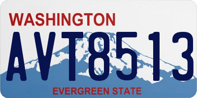 WA license plate AVT8513