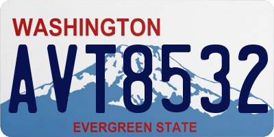 WA license plate AVT8532