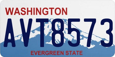 WA license plate AVT8573