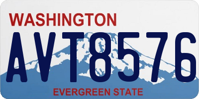 WA license plate AVT8576