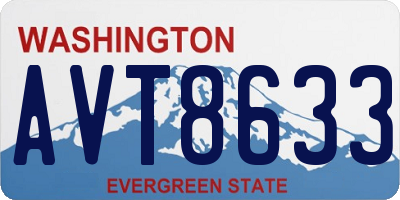 WA license plate AVT8633