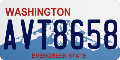 WA license plate AVT8658