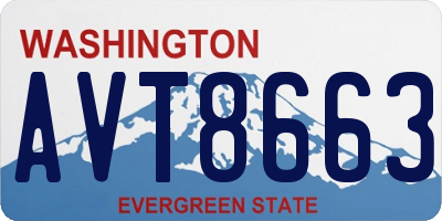 WA license plate AVT8663