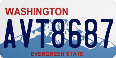 WA license plate AVT8687
