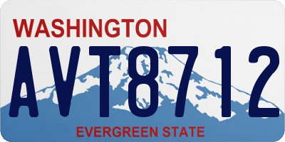 WA license plate AVT8712