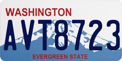 WA license plate AVT8723
