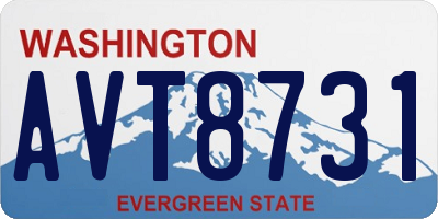 WA license plate AVT8731