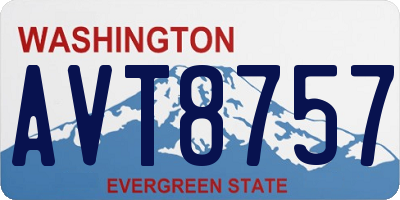 WA license plate AVT8757