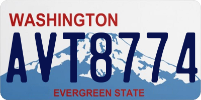 WA license plate AVT8774