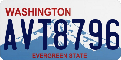 WA license plate AVT8796