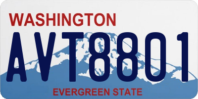 WA license plate AVT8801