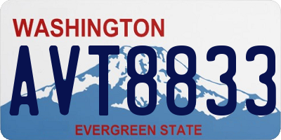 WA license plate AVT8833
