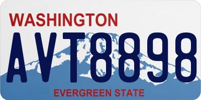 WA license plate AVT8898