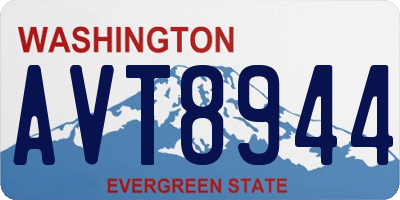 WA license plate AVT8944