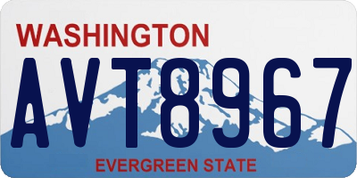 WA license plate AVT8967