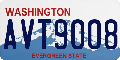 WA license plate AVT9008