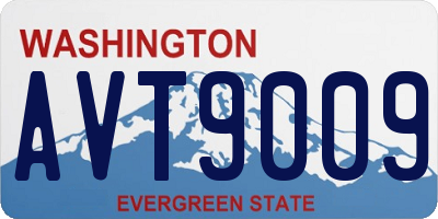 WA license plate AVT9009