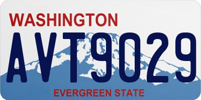 WA license plate AVT9029