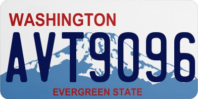 WA license plate AVT9096