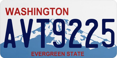WA license plate AVT9225