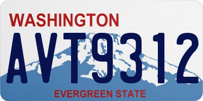 WA license plate AVT9312