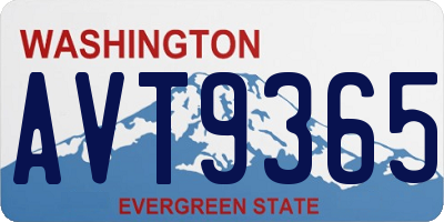 WA license plate AVT9365