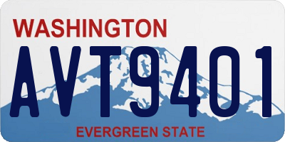 WA license plate AVT9401