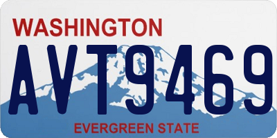 WA license plate AVT9469