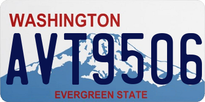 WA license plate AVT9506