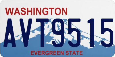 WA license plate AVT9515