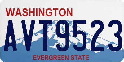 WA license plate AVT9523