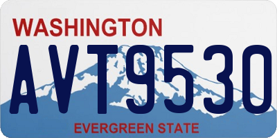WA license plate AVT9530