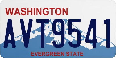 WA license plate AVT9541