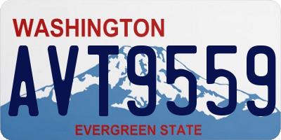 WA license plate AVT9559